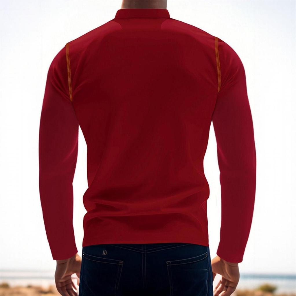 Herren Farbblock-Hemd Kurzarm Lässiges T-Shirt