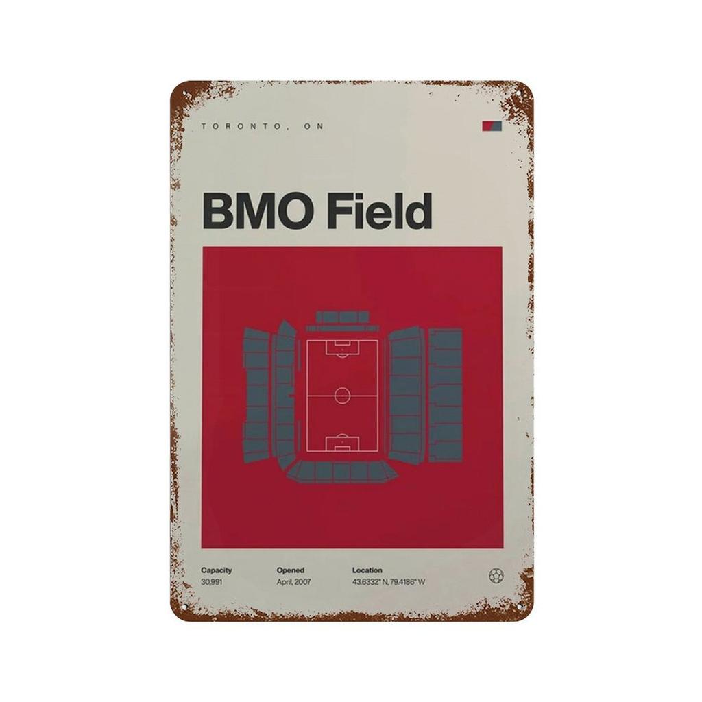 Vintage Metal Posters Signs Modern Famous Football Stadium Nordic Style Wall Art Poster for Living Bar