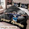 Erling Haaland Printed Bedding Set Custom Name Text 1 Duvet Cover 2 Pillowcases For Bedroom