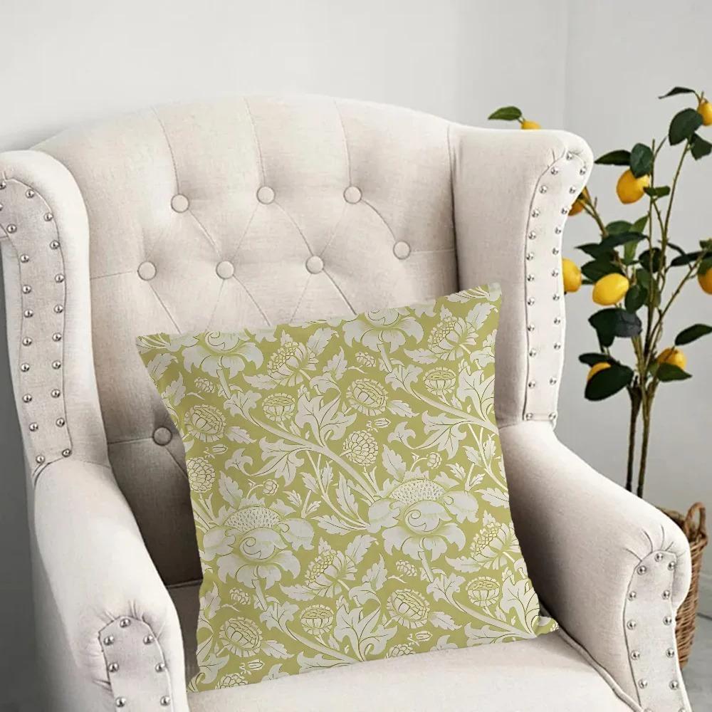 Retro Flower Pillowcase Dormitory Decoration Office Living Room Sofa Home Pillowcase