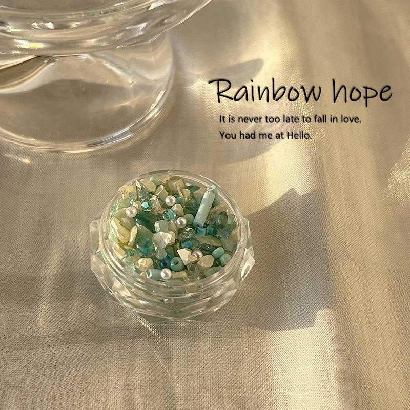 

Spring Small Fresh Matte Gravel Nail Art Material Package Diy Wearing Nail Jewelry Hand Account Flow Hemp Material