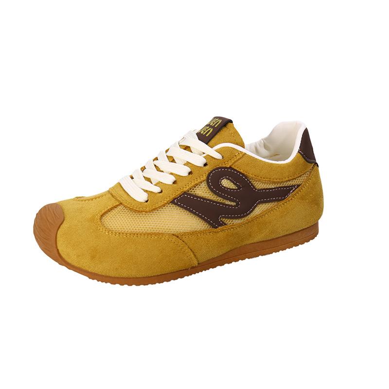 

Retro women s spring new flat-bottomed casual board shoes versatile sports shoes color matching non-slip 40