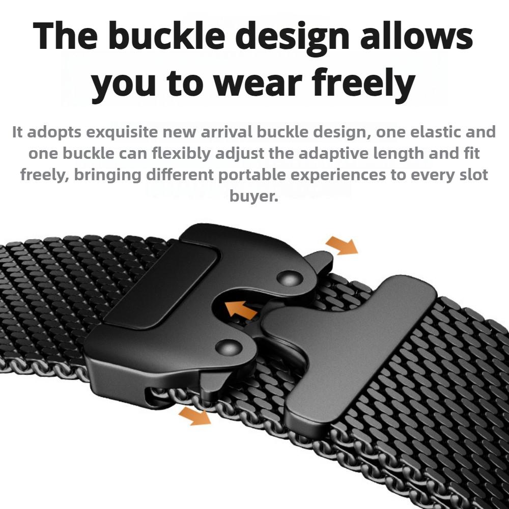 20mm 22mm Titanium Parachute Buckle Strap for Huawei Watch GT5 5Pro GT4 3 2e 46mm Luxury Milanese Bracelet for Samsung Galaxy Watch 7 6 5 4 Metal Band