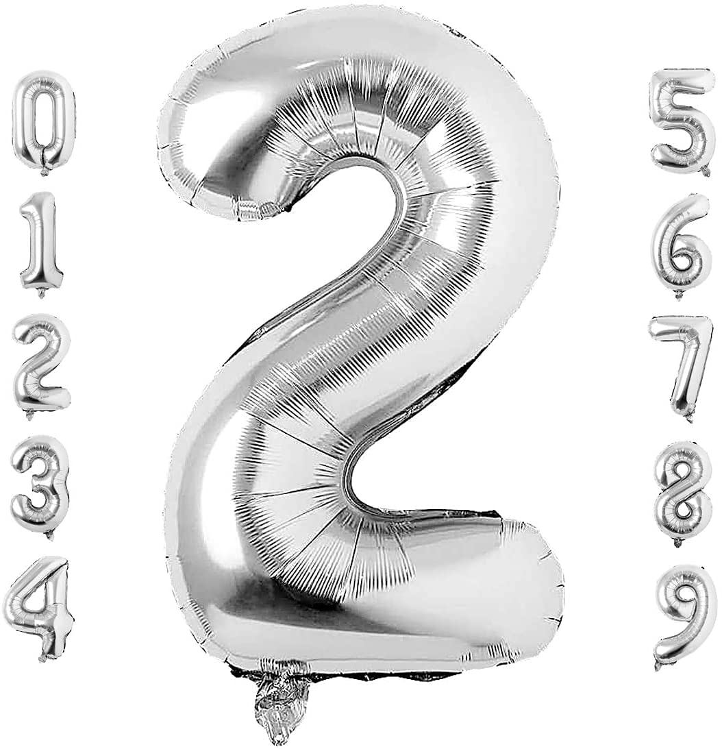 

Smlpuame Number Balloon 40 Inches Large Aluminum Balloon Happy Birthday Wedding Party Anniversary Event Decor 90cm