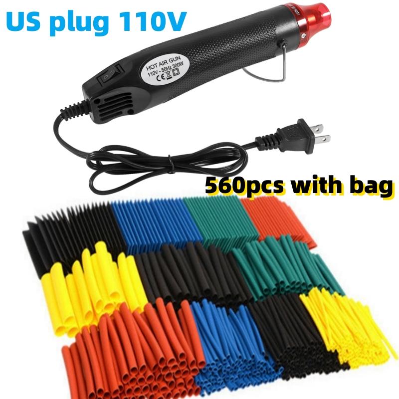 300W Hot Air Heat Gun 328pcs Heat Shrink Tube With Hot Air Guns Kit EU US 110V 220V Heat Shrink Tubing Kit 2:1