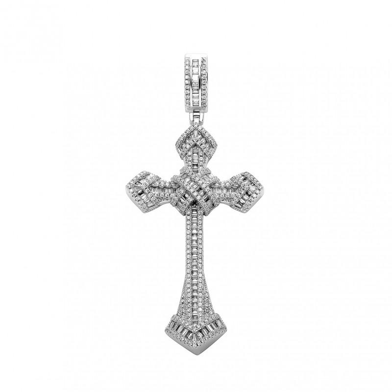 Hip Hop CZ Crystal Cross Pendant Necklace Men Women Gold Or Tone Chunky Chain Jewelry Accessory