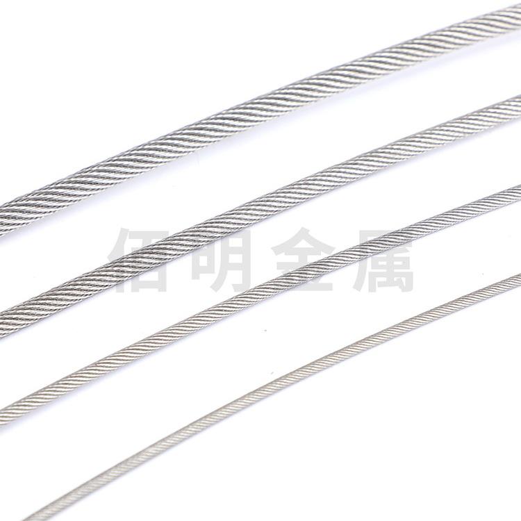 Stal nierdzewna 304 Lina stalowa elastyczna zapobiegająca obrotowi 19x7 - Dostępna w rozmiarach 3mm, 4mm, 5mm, 6mm, 8mm