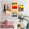 Visit Czech Republic Prague Canvas Paintings Vintage Travel Wall Kraft Posters Coated Wall Stickers Home Decoration Gift