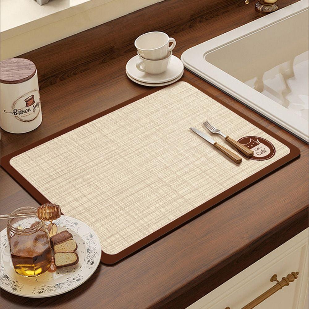 Absorbent Kitchen Drain Pad Thickened Tableware Pad Placemat Coffee Machine Mat Table Decor
