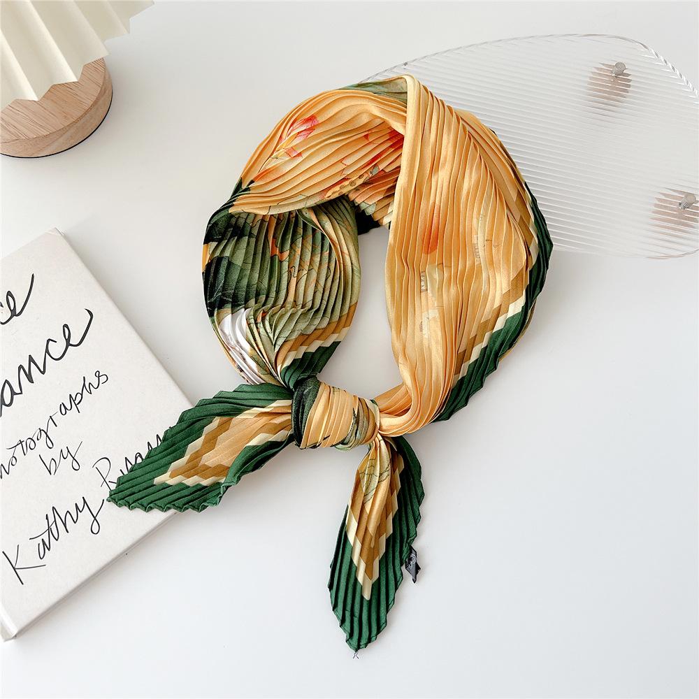 70cm Fold Square Scarf Women Spring Summer Fashion Bandanas Bag Hat Head Hair Shawl Wraps