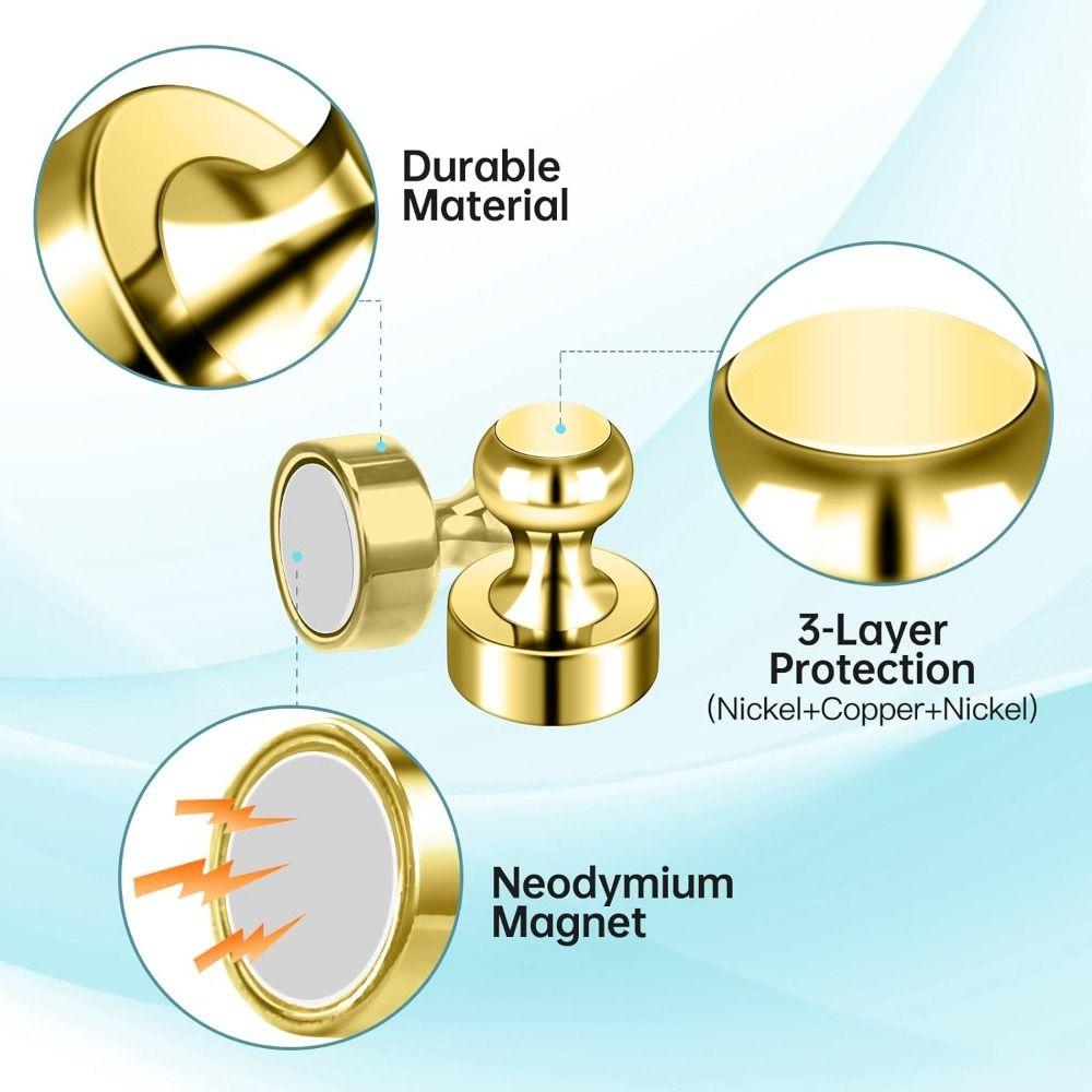 10Pcs Powerful Whiteboard Magnets Sturdy Sucker Thumbtack Small Neodymium Magnets Refrigerator