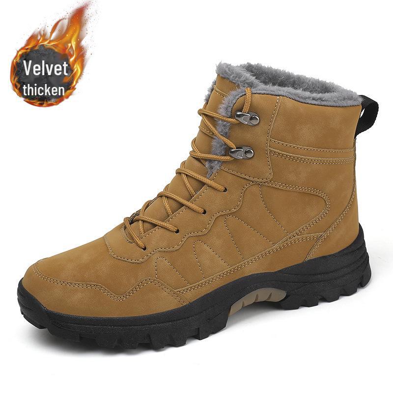 Pánské extra velké nepromokavé sněhule Northeast, silný samet, protiskluzové, vysoké, velikost 46/47, pro venkovní horolezectví.