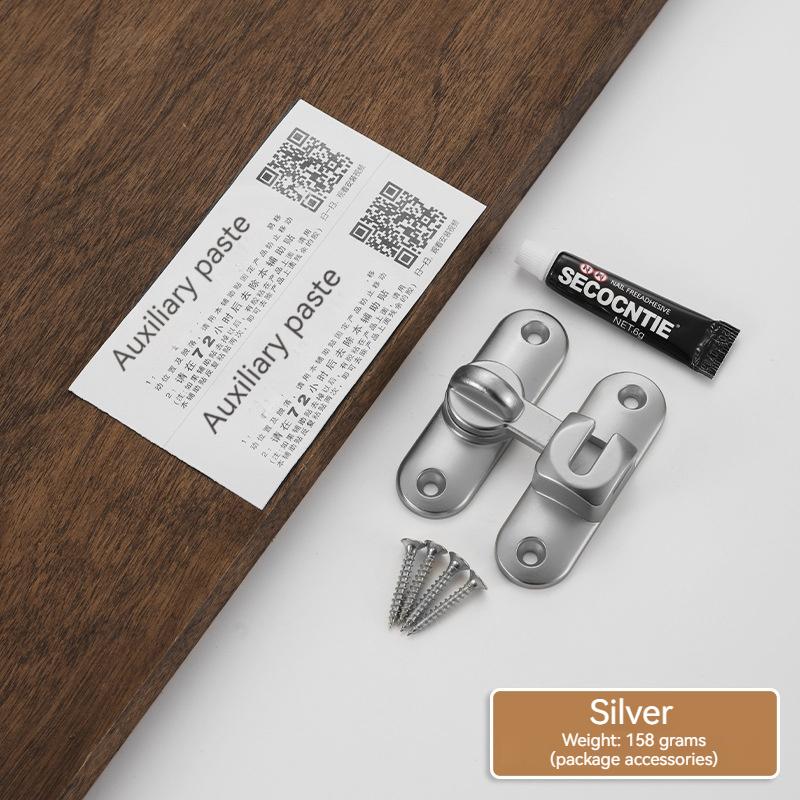 Dörrlås 90/180° Ladugårdsdörrspärrbult Rostfritt stål Hakspärr Fönster Skåplås Rätvinkel Skjutgrindlås Beslag