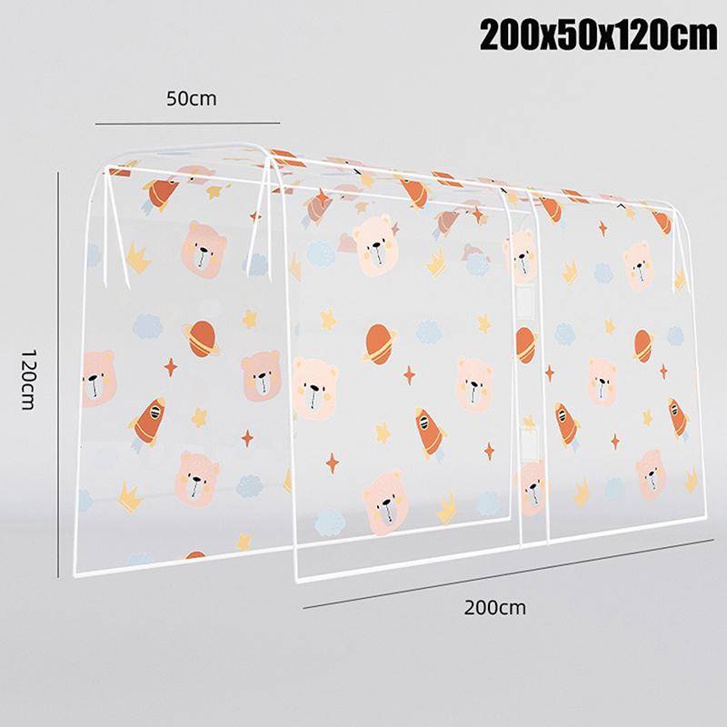 Cute Bear-Shaped Clothes Dust Cover Made Of High-Quality Peva Fabric Transparent Cover For Double Garment Racks Easy To Store