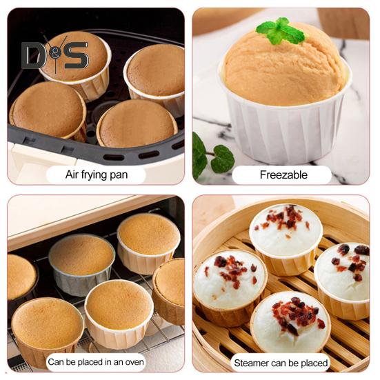 50 Pirottini Per Muffin E Cupcake In Carta - Fodere Monouso Antigrasso Per Dolci, Forno E Pasticceria - 4
