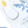 NEW Hot Sale 925 Sterling Silver AAA Zircon Diamond Smile Necklace Simple Design Fashion Women Jewelry Wedding Party Gift