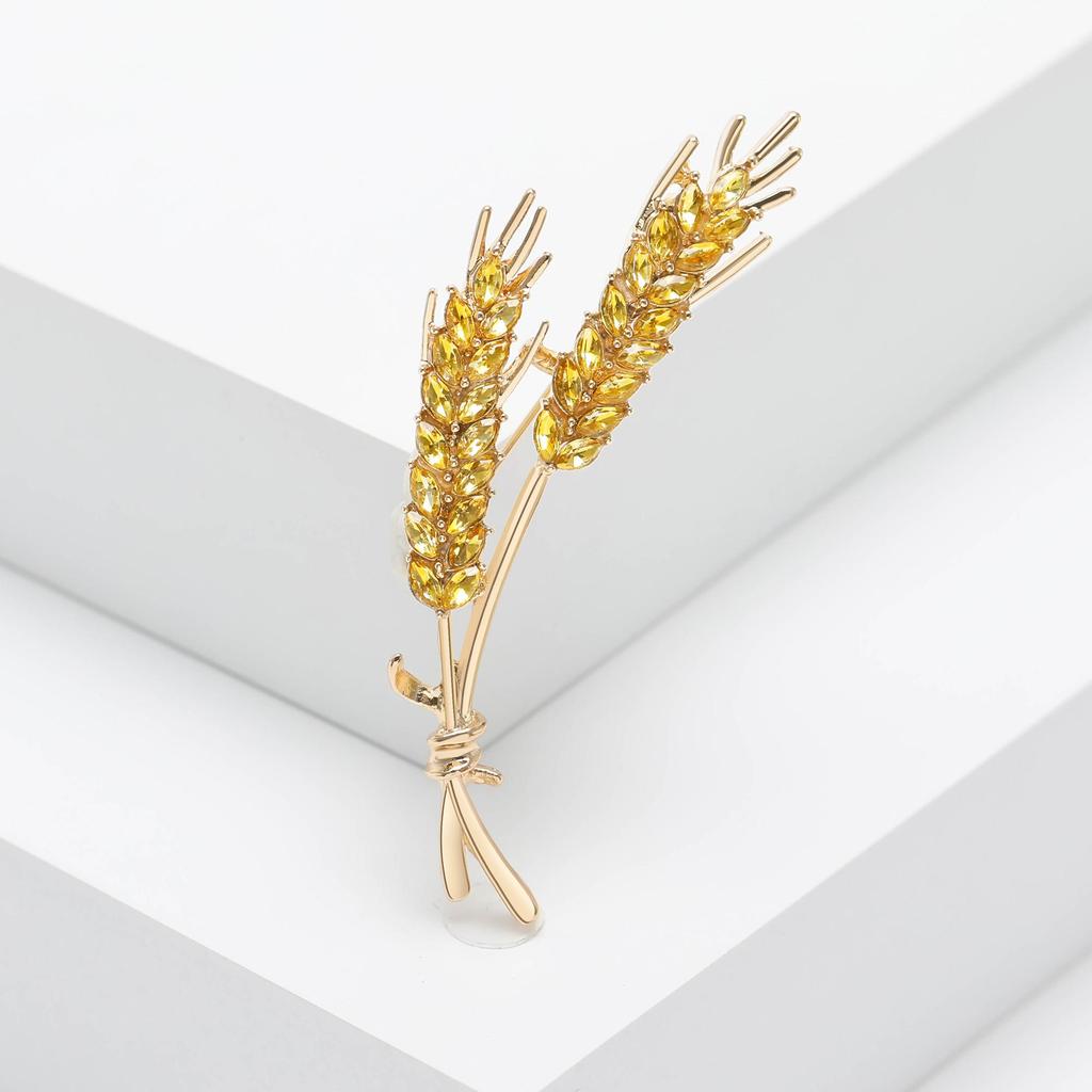Fashionable And Exquisite Wheat Ear Brooch, Women'S Coat And Suit Accessories, Stylish Chest Flower Buckle Pin