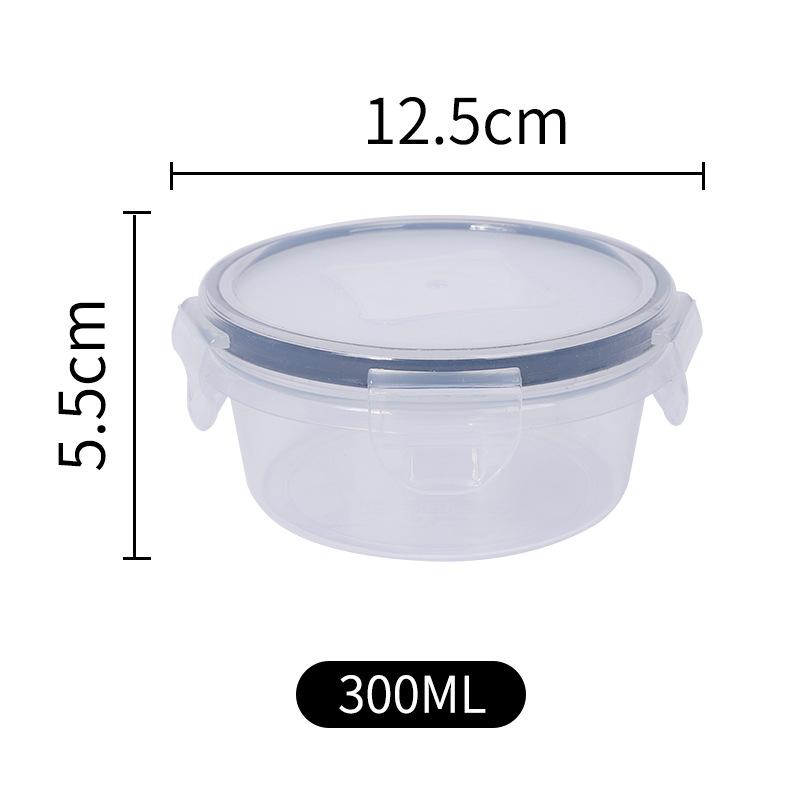 1 шт. Контейнер для хранения, Многофункциональный герметичный и многоразовый контейнер для хранения продуктов с крышкой, Портативный и штабелируемый герметичный контейнер для продуктов 300ml белый
