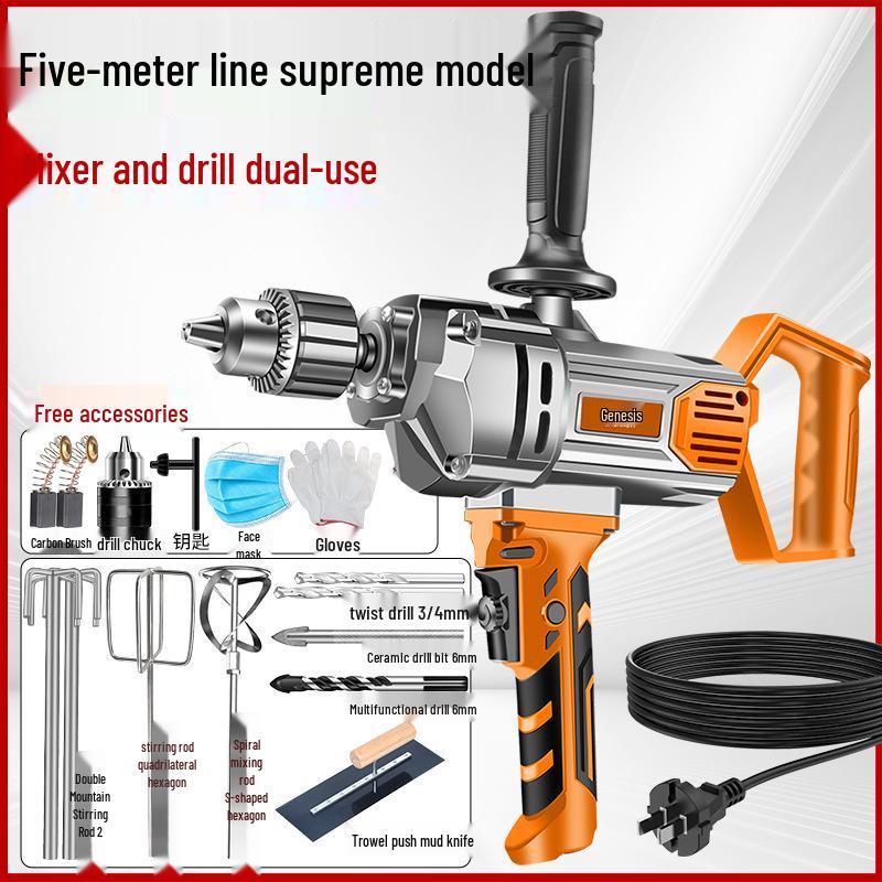 CHUANGYI High-Power Drill & Mixer for Paint, Putty, Concrete, and Coatings