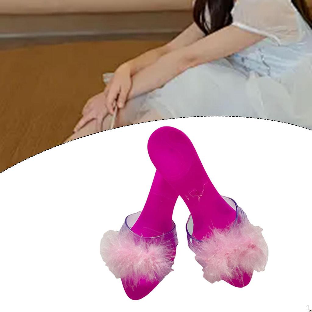 Princess Dress up Shoes 1 Pair Versatile Jelly Sandals for Girls Pretend Play Beach Cosplay