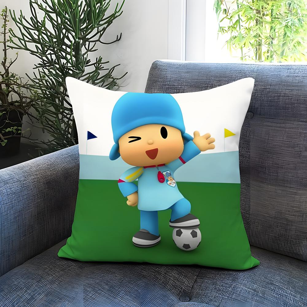 Hot P-PPocoyo Cushion Cover Comfortable Reversible Pillow Cover Ideal for Car Sofa Bedroom & Beyond