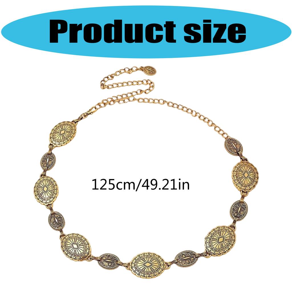 Elegant Adjustable Length Waist Chain Handmade Ethnic Style Belt Bohemian Jewelry for Vacation Travel and Everyday Wear