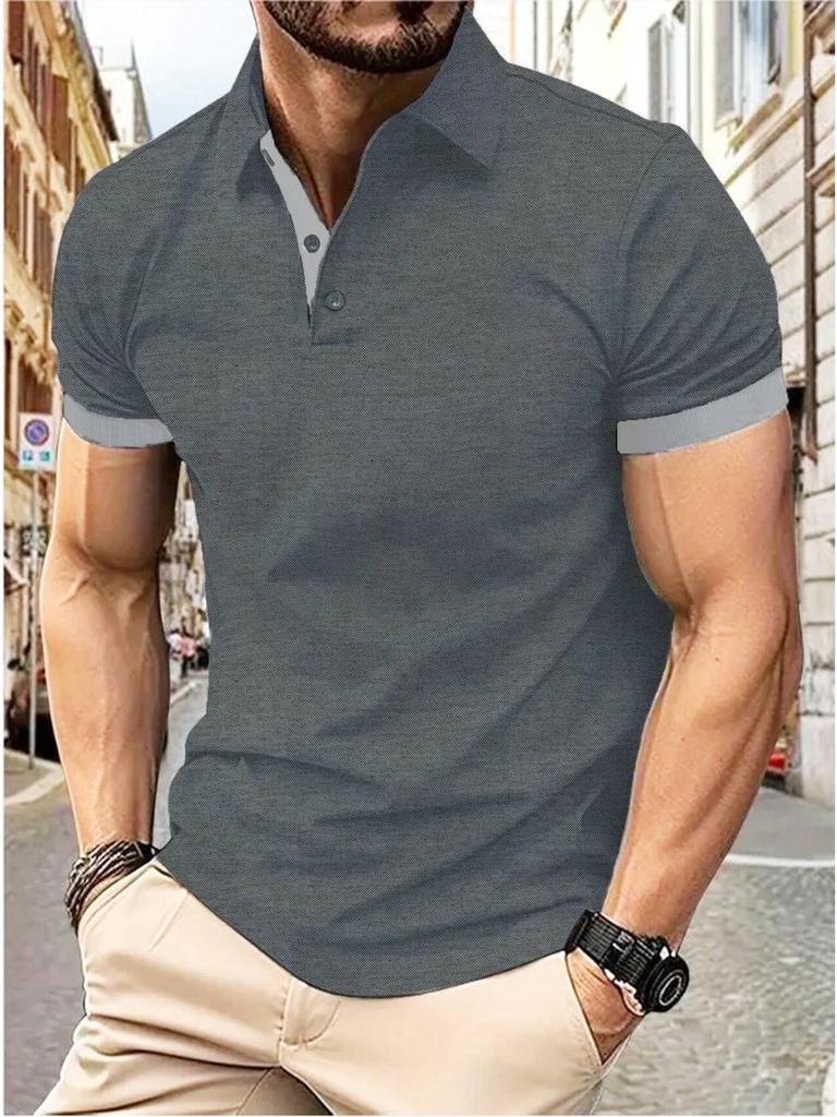 Men’s Trendy Summer Polo T-Shirt - Short Sleeve Fashion