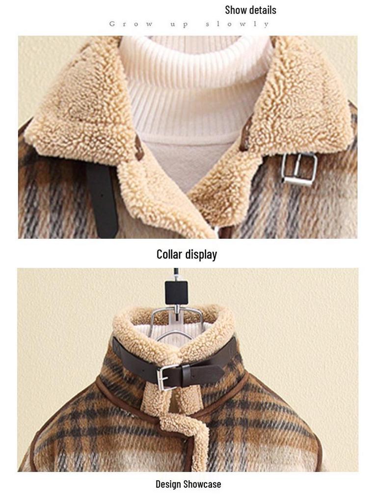 Chlapecký vlněný kabát s fleecovou podšívkou 2025: Hřejivý, silný, krátký podzimní/zimní kabát