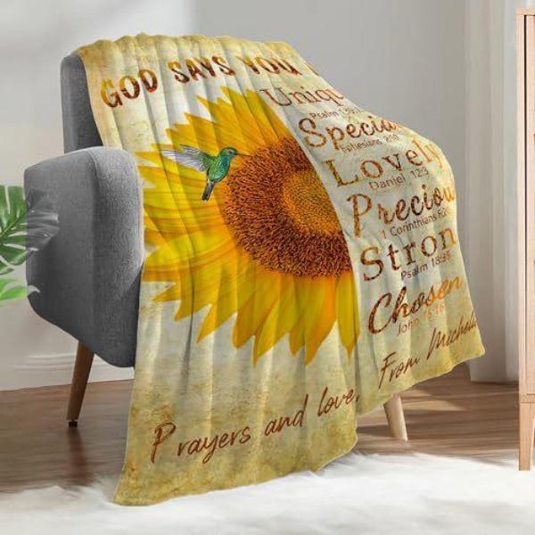 Sunflower Pattern Flannel Blanket Sofa Sheet Bedspread Blanket