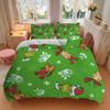 3 Pezzi Personaggi Natalizi Set Biancheria da Letto Verdi Per Tutte le Misure Nuova Coperta Letto Stampata 3D Piumone Copripiumone Federa Decorazione Camera da Letto
