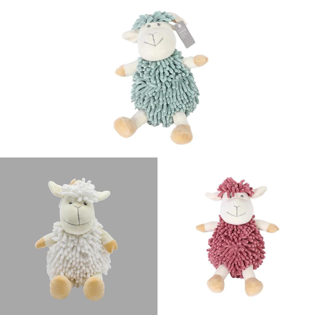 Cartoon Sheep Chenille Hand Towel With Absorbent Plush For Kids And Home Use