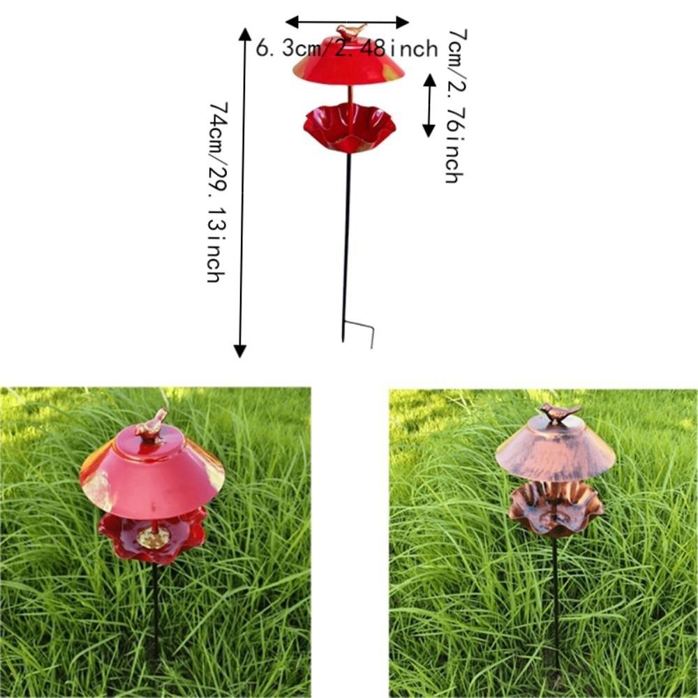 Wavy Curved Petal Bird Feeding Station Large Capacity Garden Bird Basin Garden Ornament
