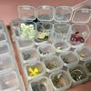 Nail Art Storage Box 24compartment Slot Organizer Storage Beads Container Adjustable Jewelry Storage Box Rectangle Case TMZ