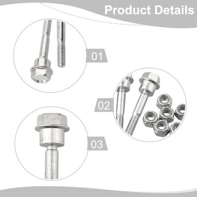 Easy Installation Snow Plow Kit Heavy-Duty Shear Bolts Shear Bolt Nut Kit Weather Resistant Design 12 Pieces In Total