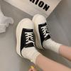 Muffin Thick-soled Heightening Women's Shoes Soft Leather Bag Head Half Slippers Outer Wear 2025 Spring and Summer New Little White Shoes Board Shoes