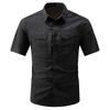 Men's 2026 Summer New Quick Dry Workwear Short Sleeve Shirt, Thin Loose Fit Outdoor Casual Half Sleeve Shirt, Trendy Style