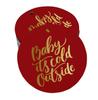 Inkdotpot Real Gold Foil Baby It's Cold Outside Baby Shower Tags Favor Hang Paper Tags 100