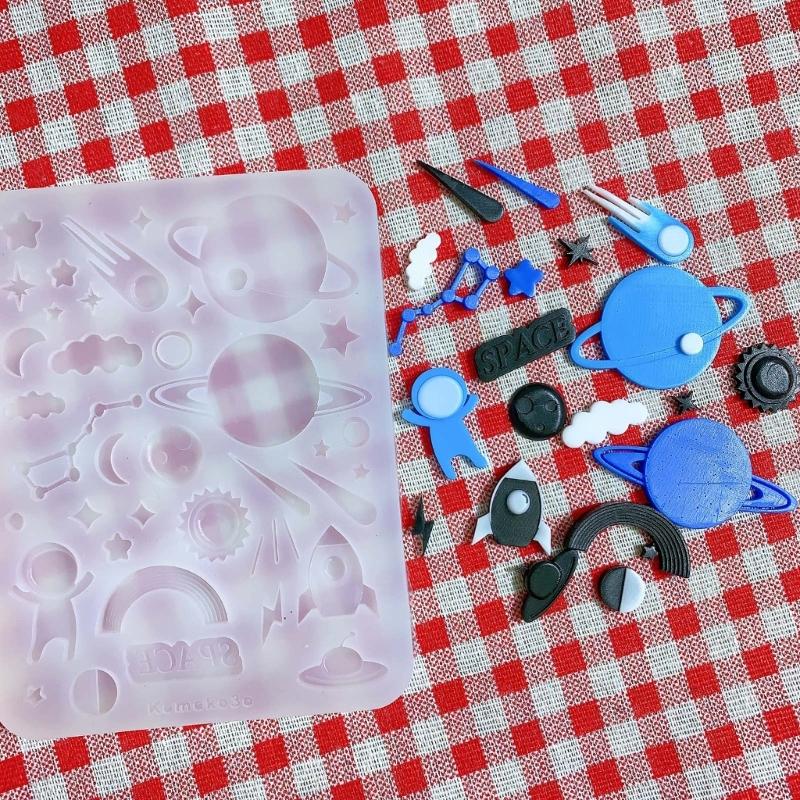 DIY Crystal Epoxy Resin Mold Star Planet Three-dimensional Translucent Table Jewelry Silicone Mold For Resin