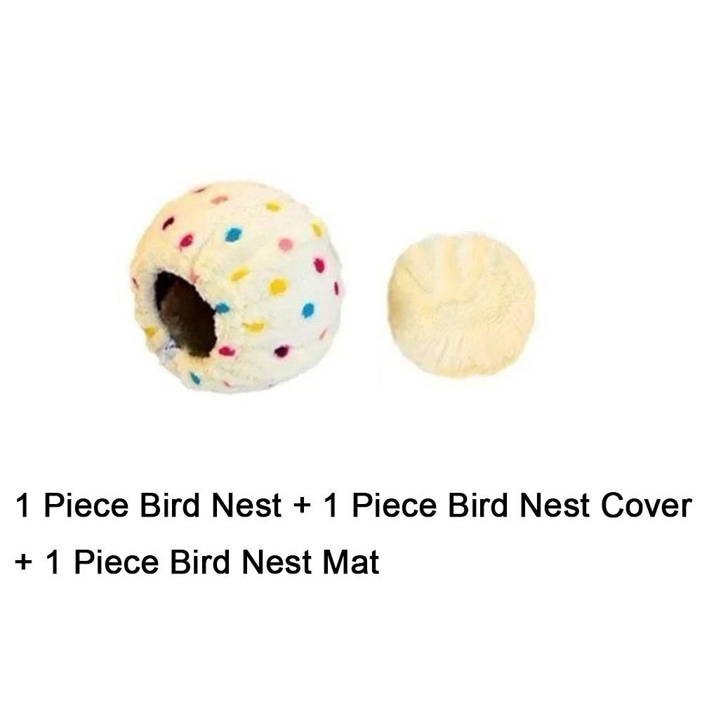 Round Imitation Woven Bird Nest Detachable Bird Hammock Parrot Sleeping House  For Bird Cages