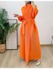 Brand Women's Plus Size Color Block Batwing Sleeve Long Trench Coat