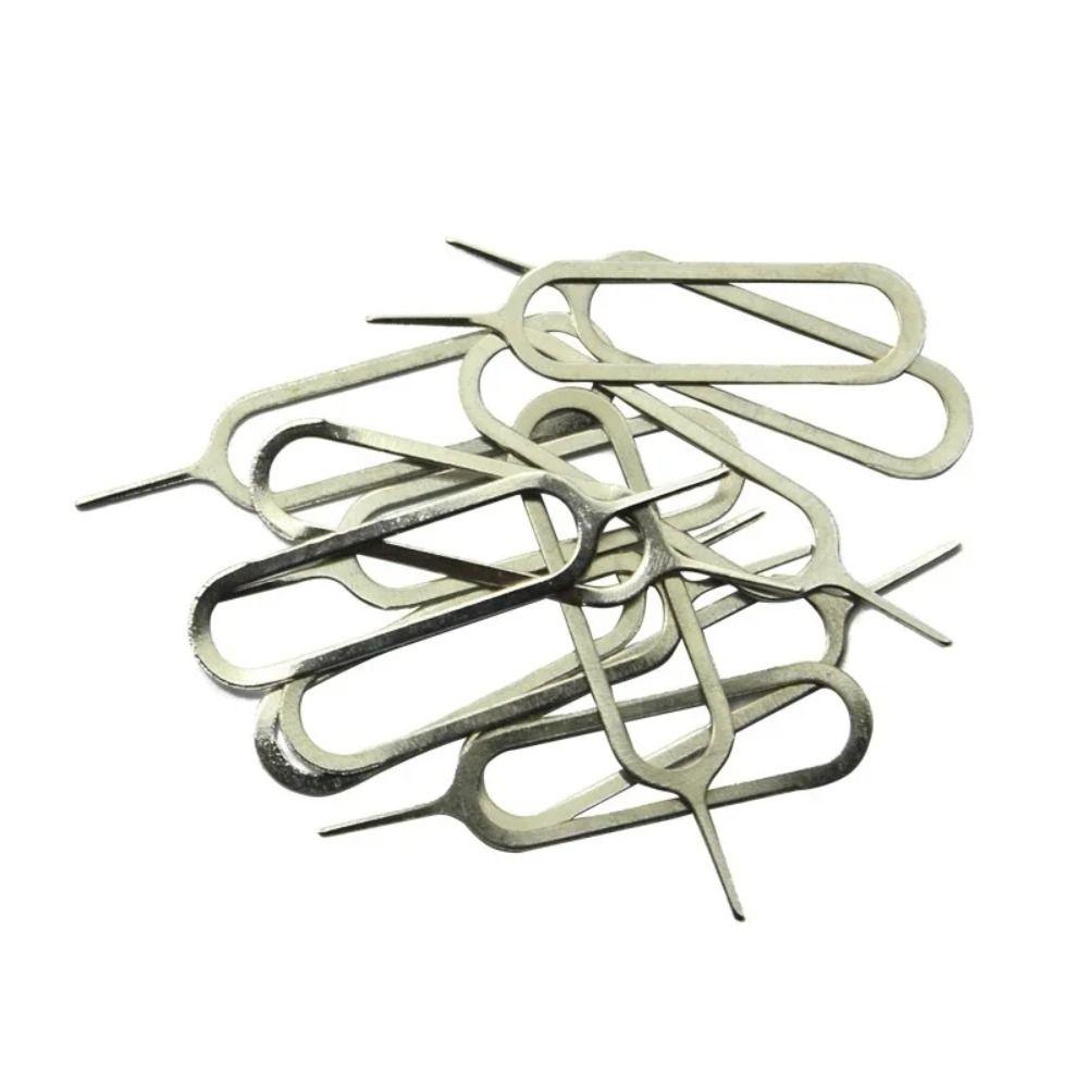 100Pcs Portable SIM Card Tray Ejector Pin Stainless Steel Ejecting Removal Needle Phone Key Tool