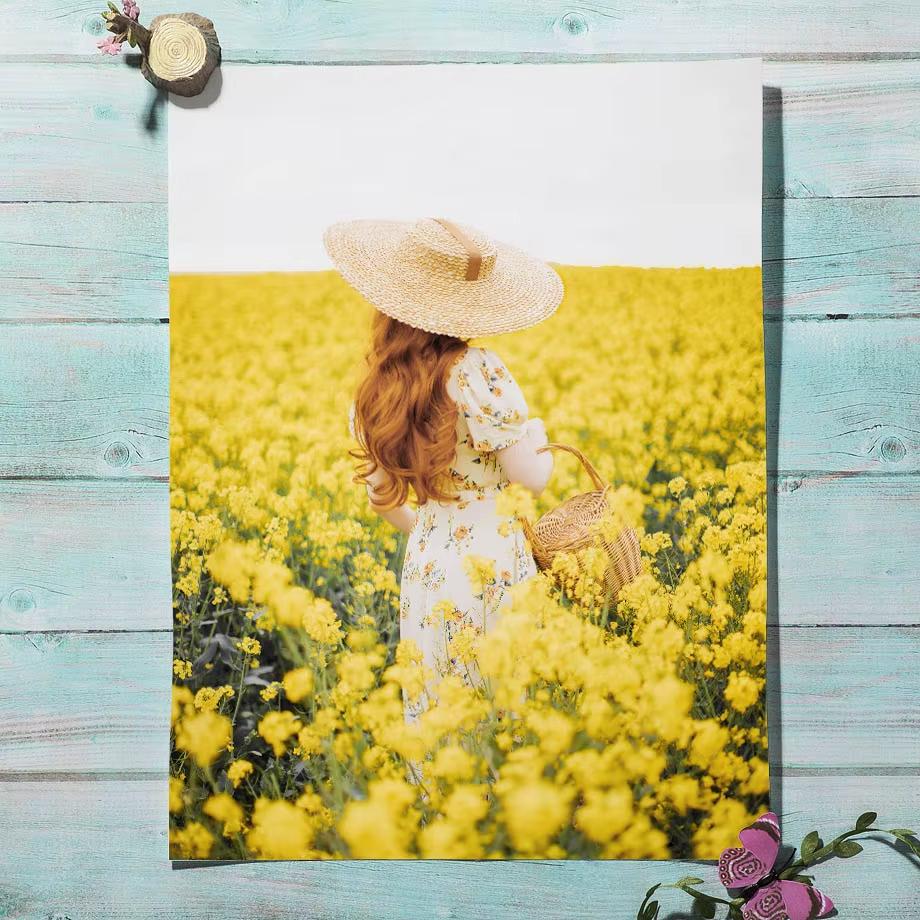 Wall Art Canvas Painting Sunflower Lemon Farmhouse Car Spring Nature Landscape Yellow Posters Picture For Living Room Home Decor