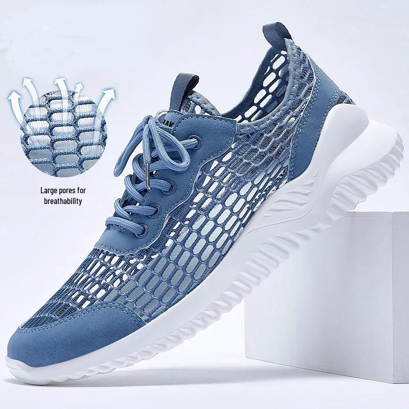 Summer 2023 Men s Mesh Breathable Casual Shoes - Lightweight, Hollow Design. 42