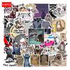 54pcs Cartoon Animal Raccoon Graffiti Stickers - Waterproof Decoration for Suitcase or Notebook