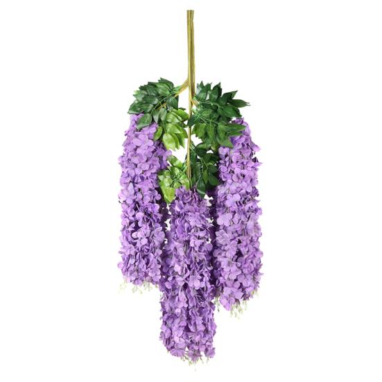 Yousheng 12Pcs Simulated Flower Garland Realistic Wisteria Vines Easy To Clean Reusable Wisteria Vines Wedding Decoration