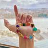 Retro Natural Chalcedony Tiger'S Eye Stone Tianhe Stone Powder Crystal Sunstone Duobao Bracelet Autumn And Winter Maillard