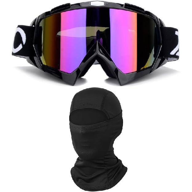 ATV Goggles With Balaclava Face Mask For Men Women And Youth, Dirt Bike Motorcycle Motocross Riding Ski Goggles
