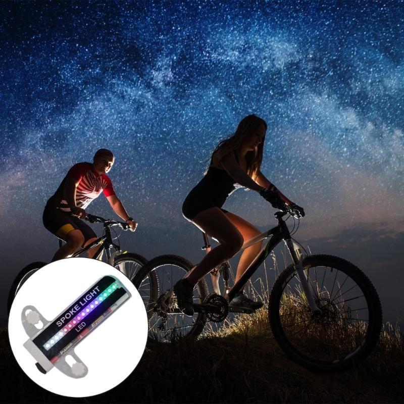 32 Pattern Cycling Tire Light Mountain Bike Safety Warning Lamp Waterproofs LED Bicycles Spoke Light Easy to Install