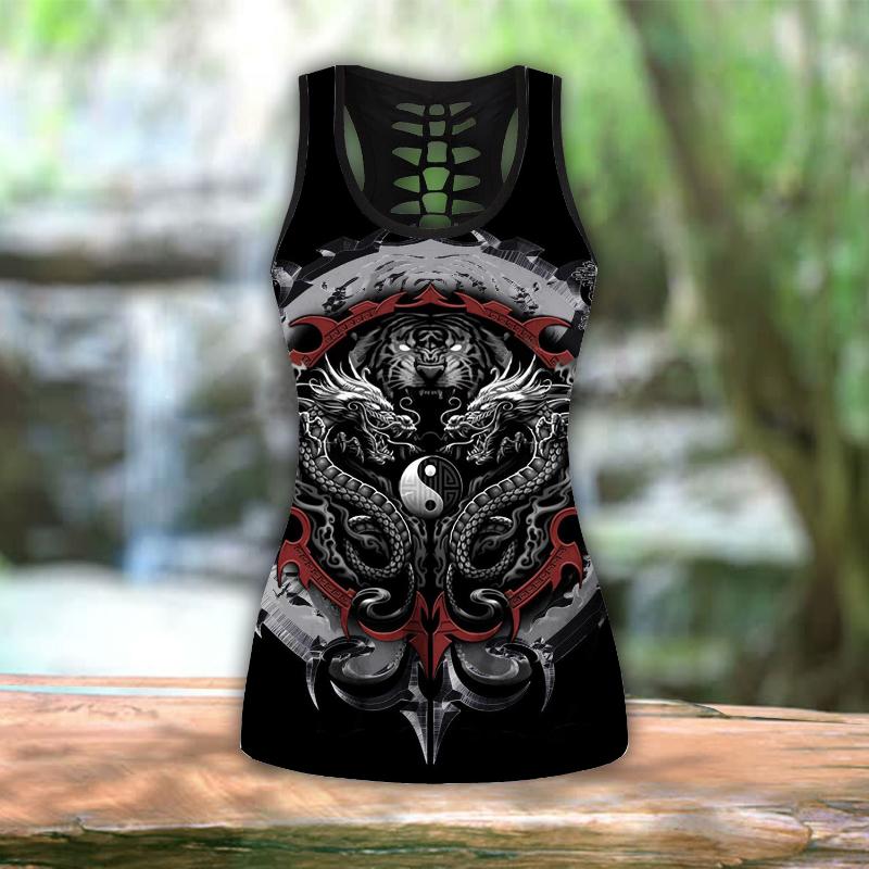 Buy 3D Dragon Print Fashion Women Sleeveless Shirt Summer Vest Shirt ...