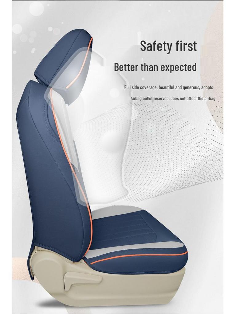 ORA Good Cat GT Universal Leather Car Seat Cover - Cartoon Design, Four Seasons, Full Surround